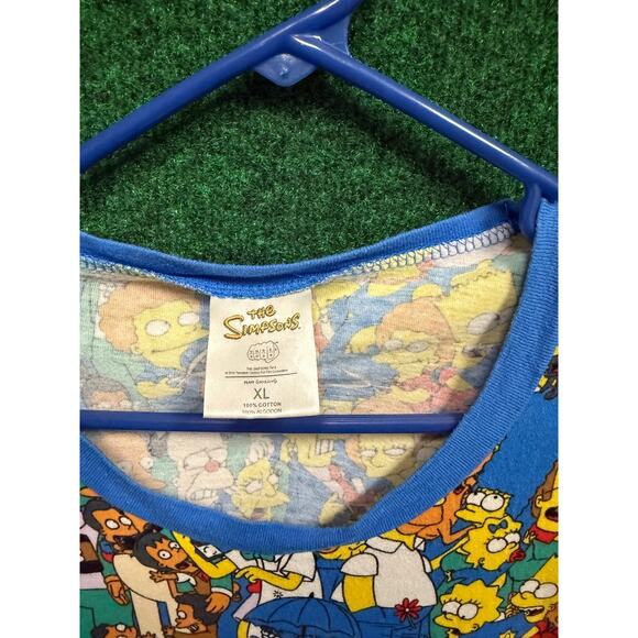 The Simpsons Character AOP Shirt Sz XL 90s - Picture 4 of 4
